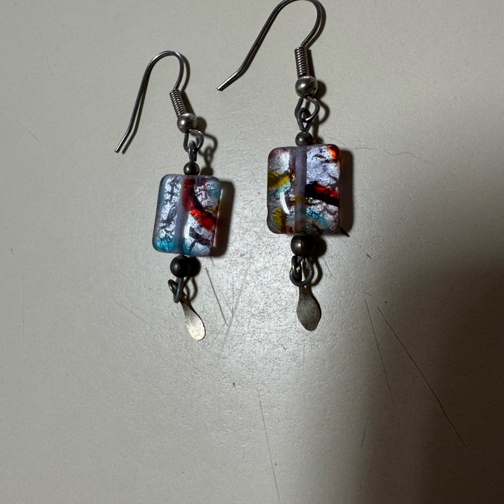 Colorful Glass Dangle Earrings ⭐️3 for $20⭐️